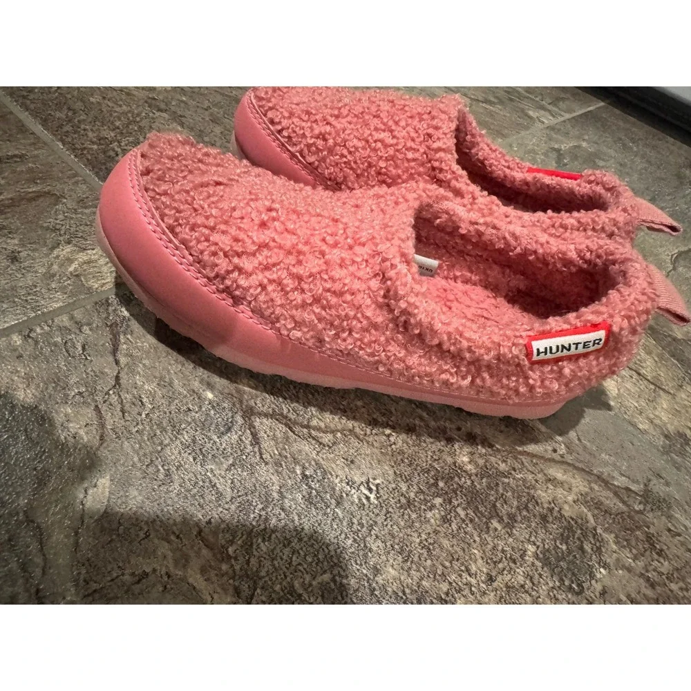 Hunter‎ Kids First Sherpa Pink Slippers Shoes Girls EU 28 UK 10 US 1